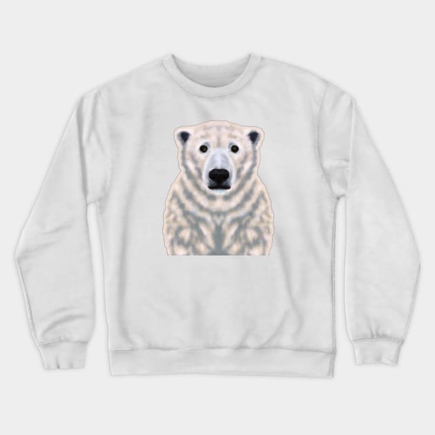 Cute Polar Bear Drawing Crewneck Sweatshirt by Play Zoo